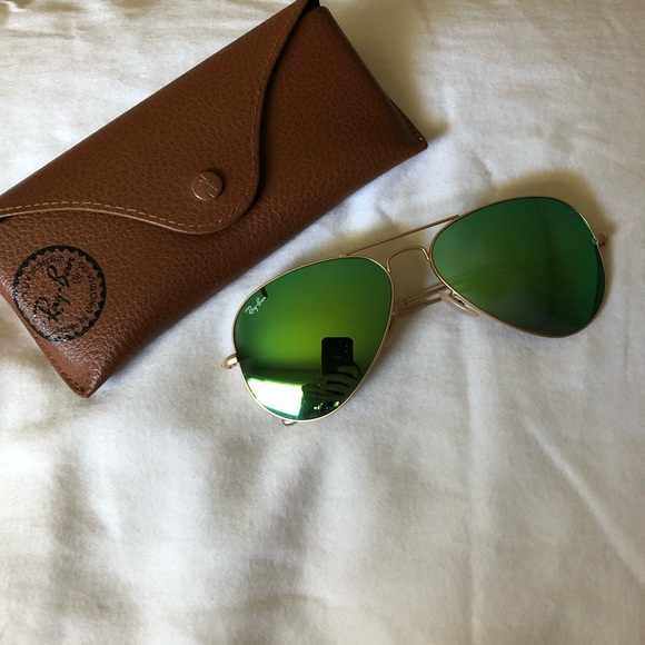 Ray-Ban Accessories - Ray ban aviator flash lens green authentic